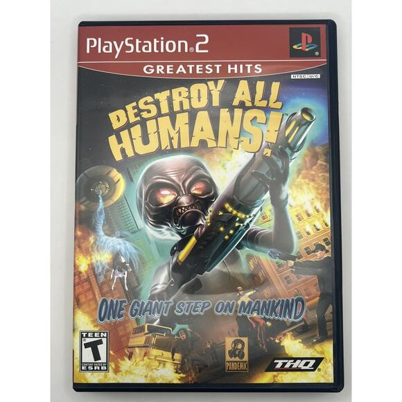 Destroy All Humans PS2 PlayStation 2 Greatest Hits Complete CIB Tested - Picture 1 of 5
